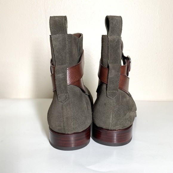 Carmina Shoemakers Jodhpur Boots 865 Rain Men's UK 11 US 12 Gray Suede Buckle - Picture 4 of 8